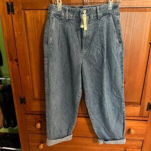 NWT Trendy MADEWELL Pleat-Front Jeans, Sz 8